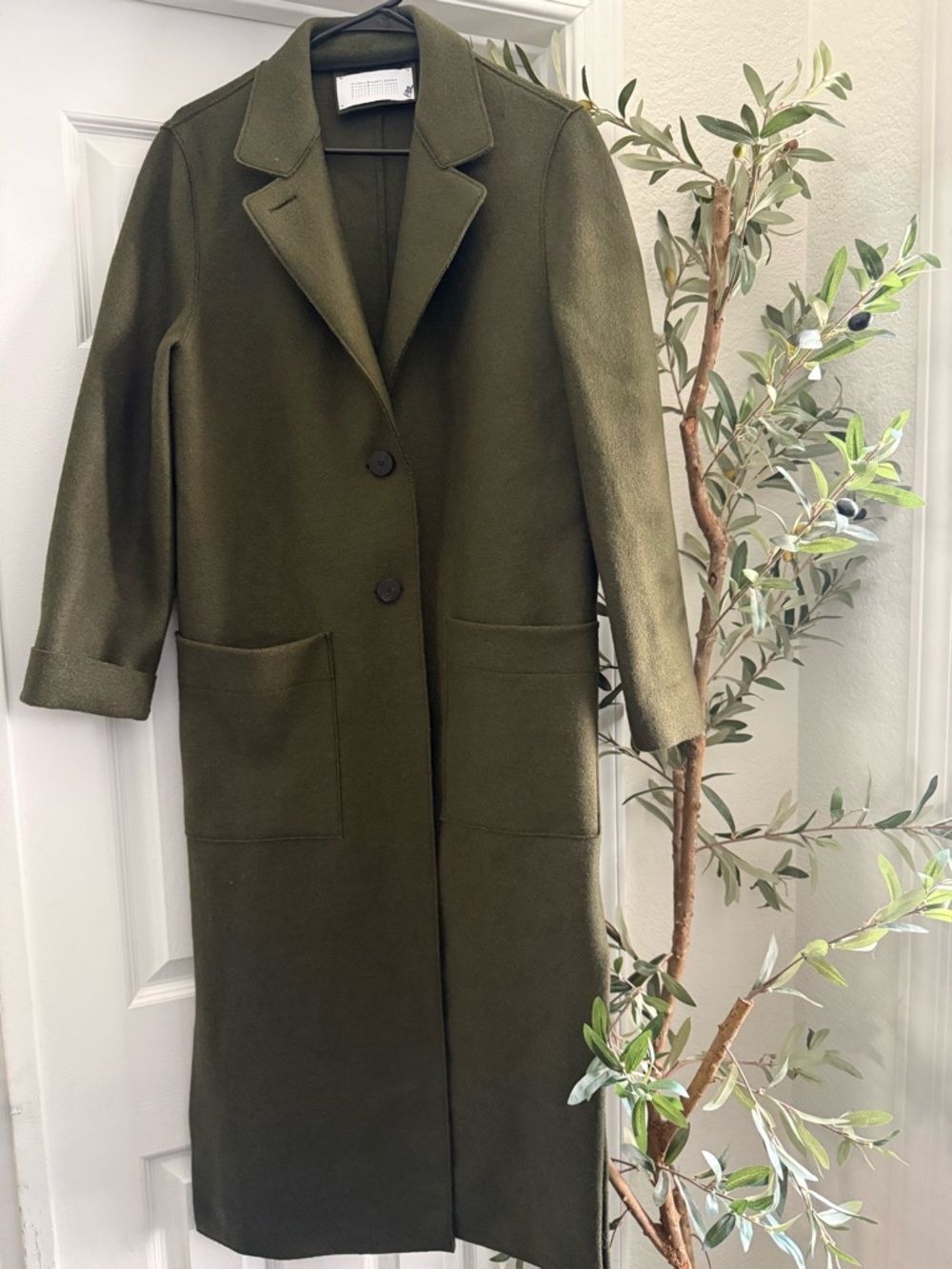 Harris Wharf London Boxy Coat In Pressed Wool